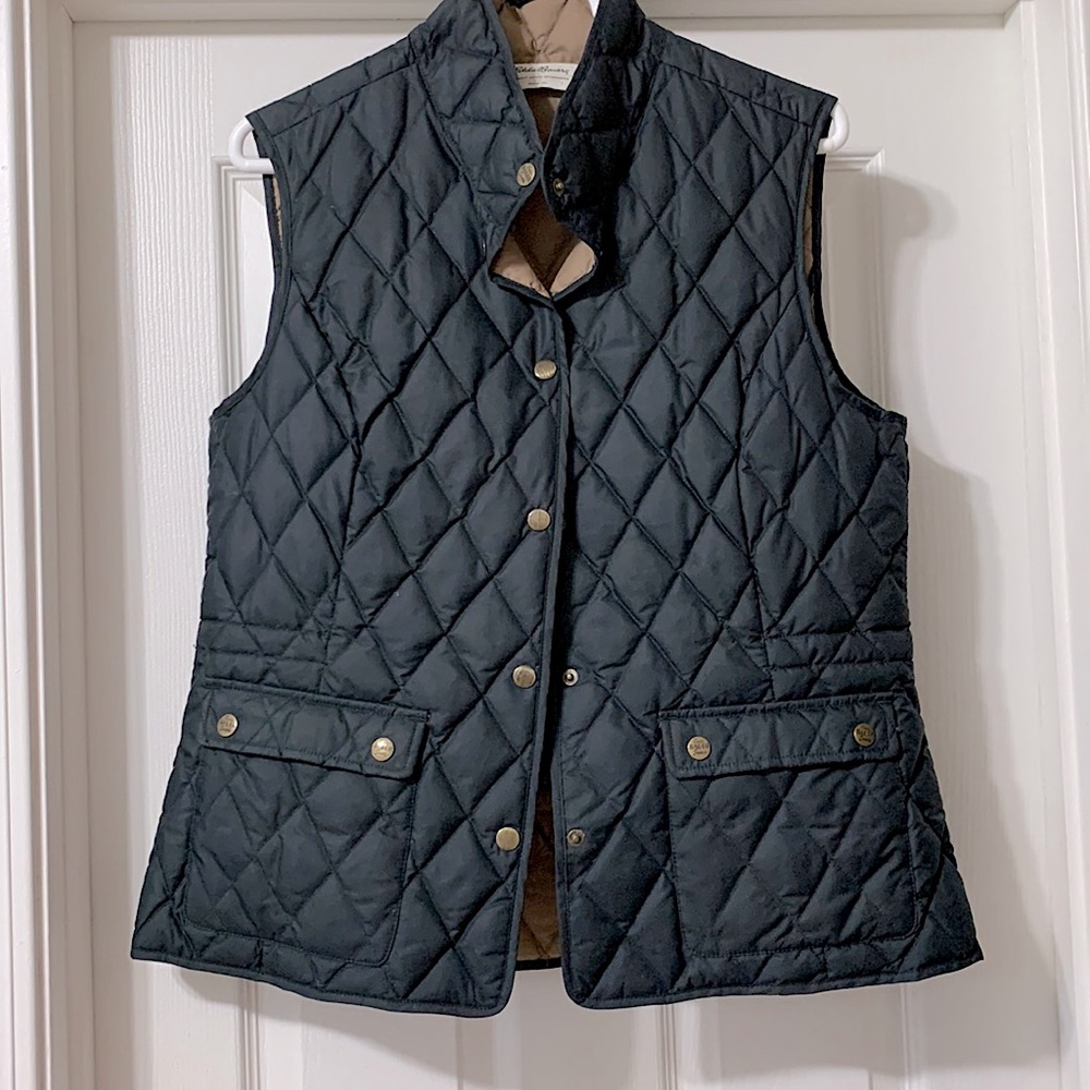 Eddie Bauer Premium Goode Down Vest Sz Large EUC